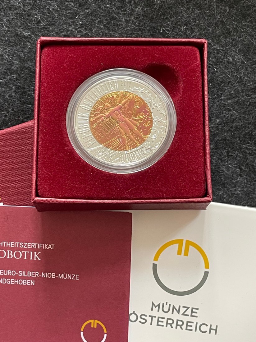  Österreich 25 Euro Niob-Münze 2011 - Robotik   