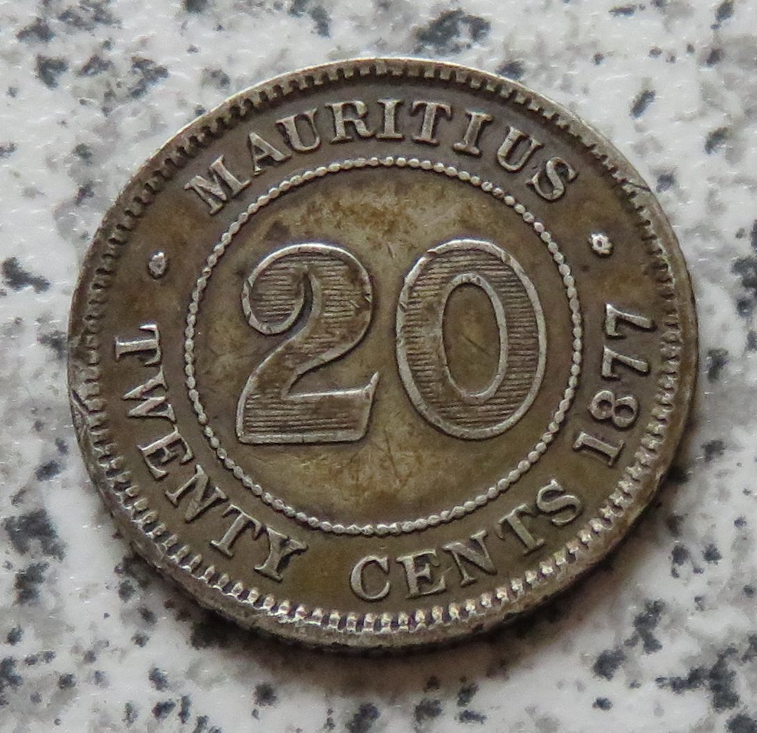  Mauritius 20 Cents 1877 H   