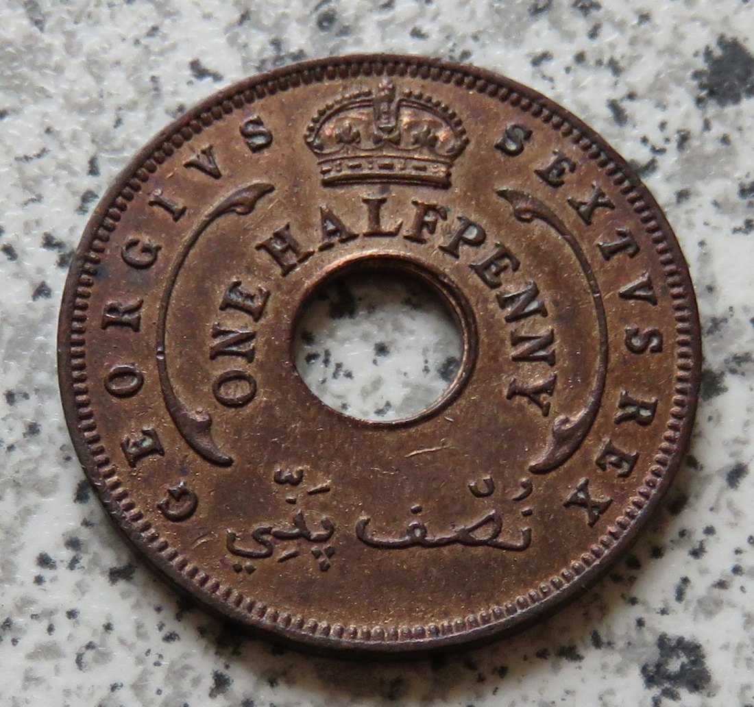  British West Africa half Penny 1952   