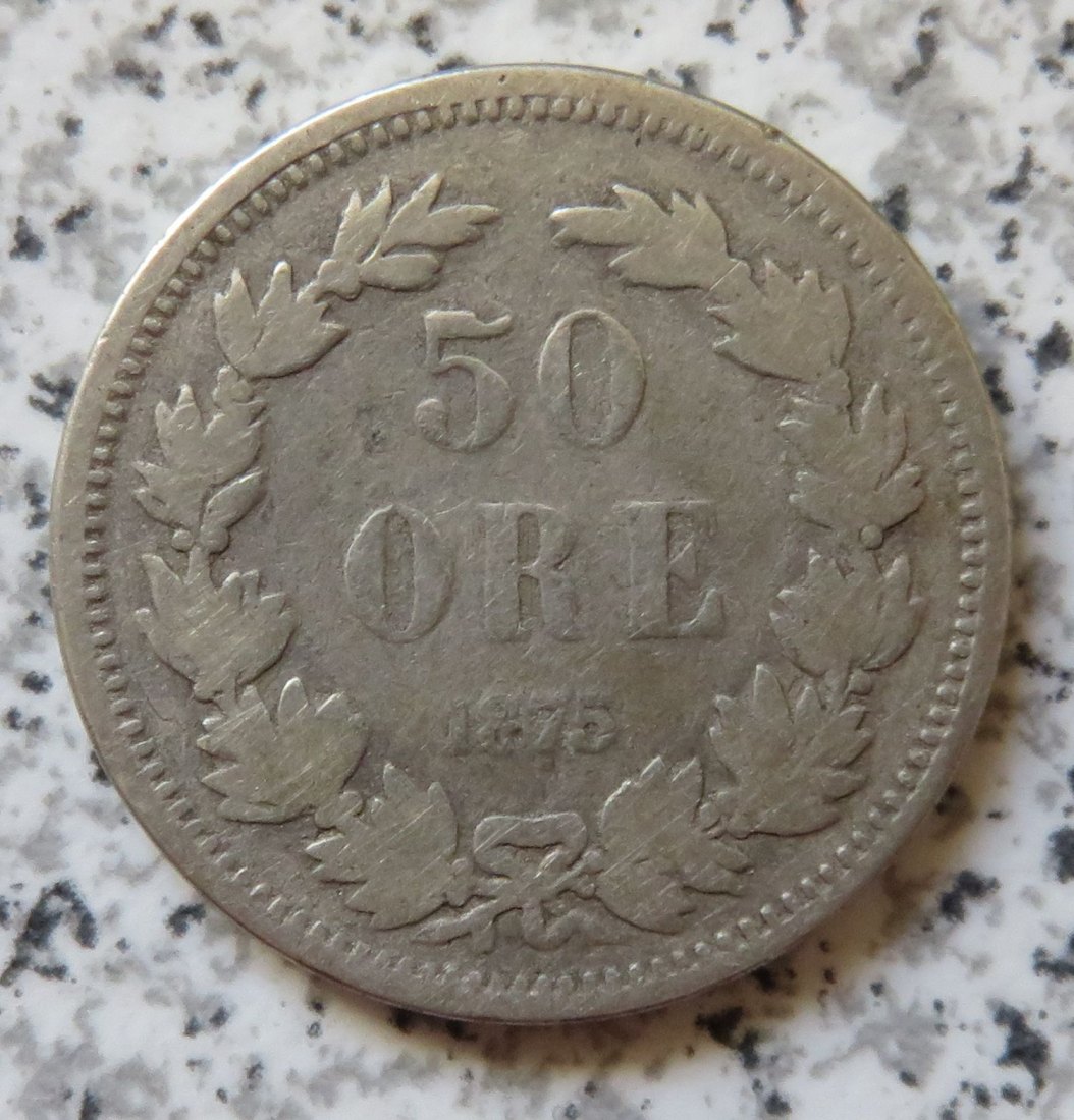  Schweden 50 Öre 1875   