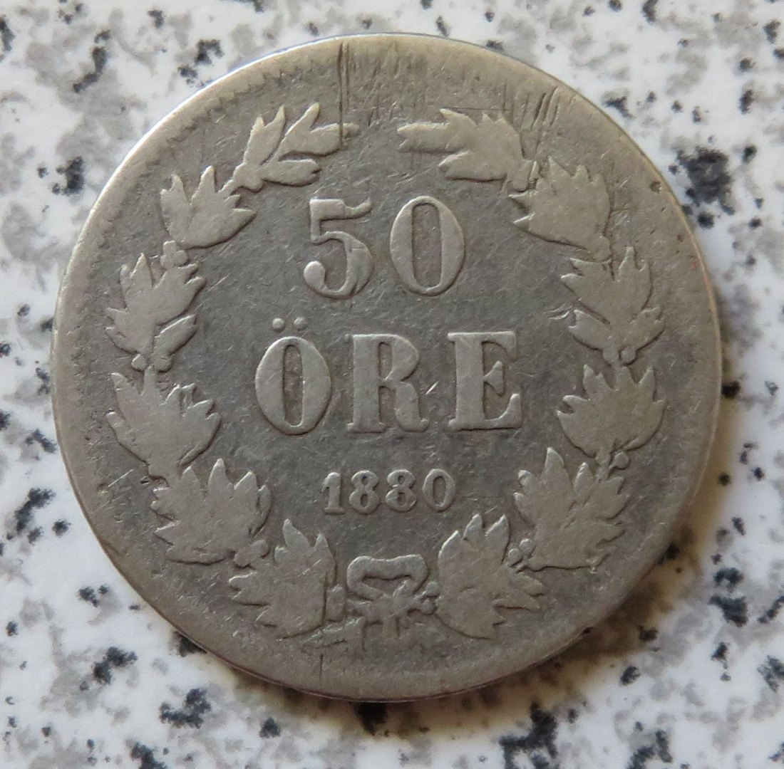  Schweden 50 Öre 1880   
