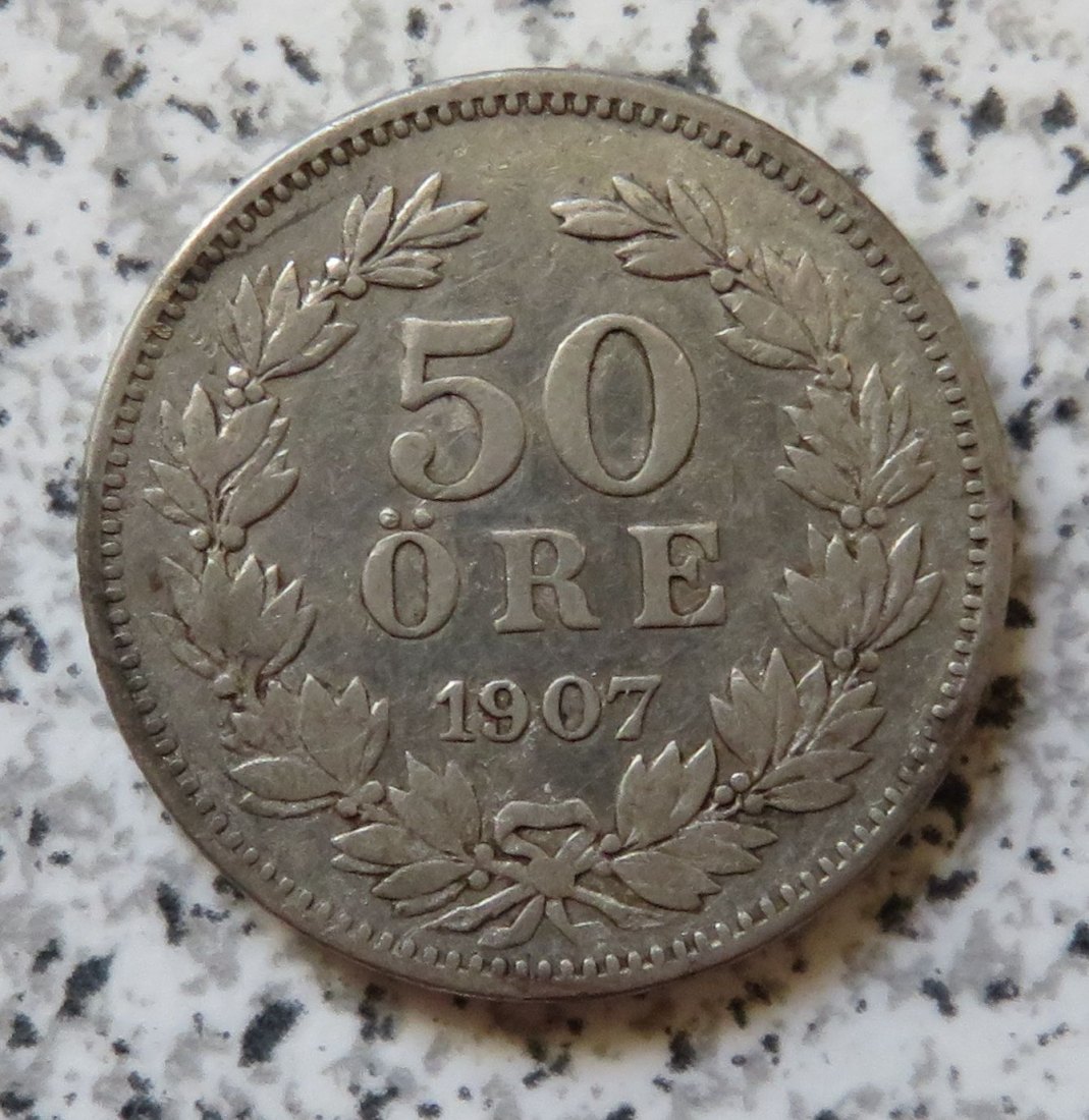  Schweden 50 Öre 1907   