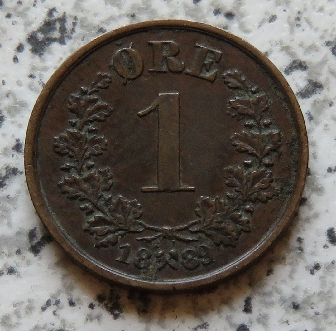  Norwegen 1 Öre 1889   