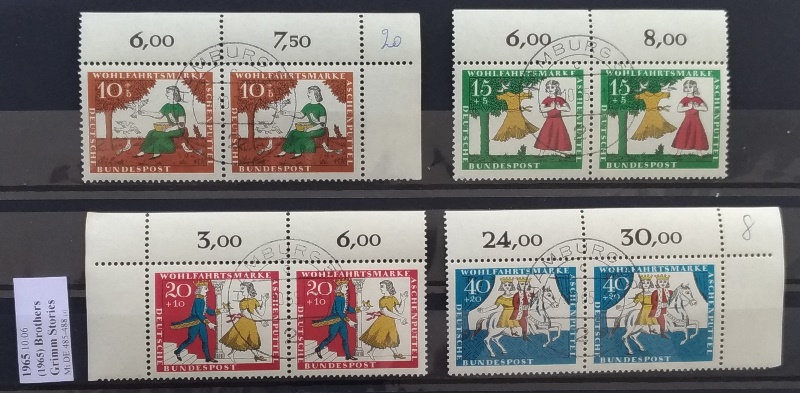  1965, Germany, stamp series: „Welfare: Stories of the Brothers Grimm”, MNH   