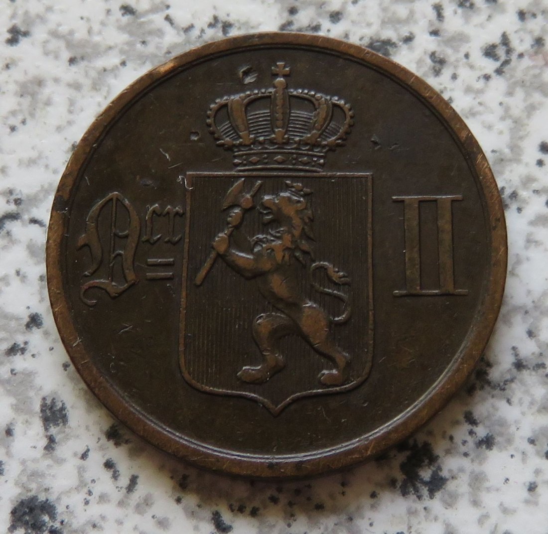  Norwegen 2 Öre 1891   