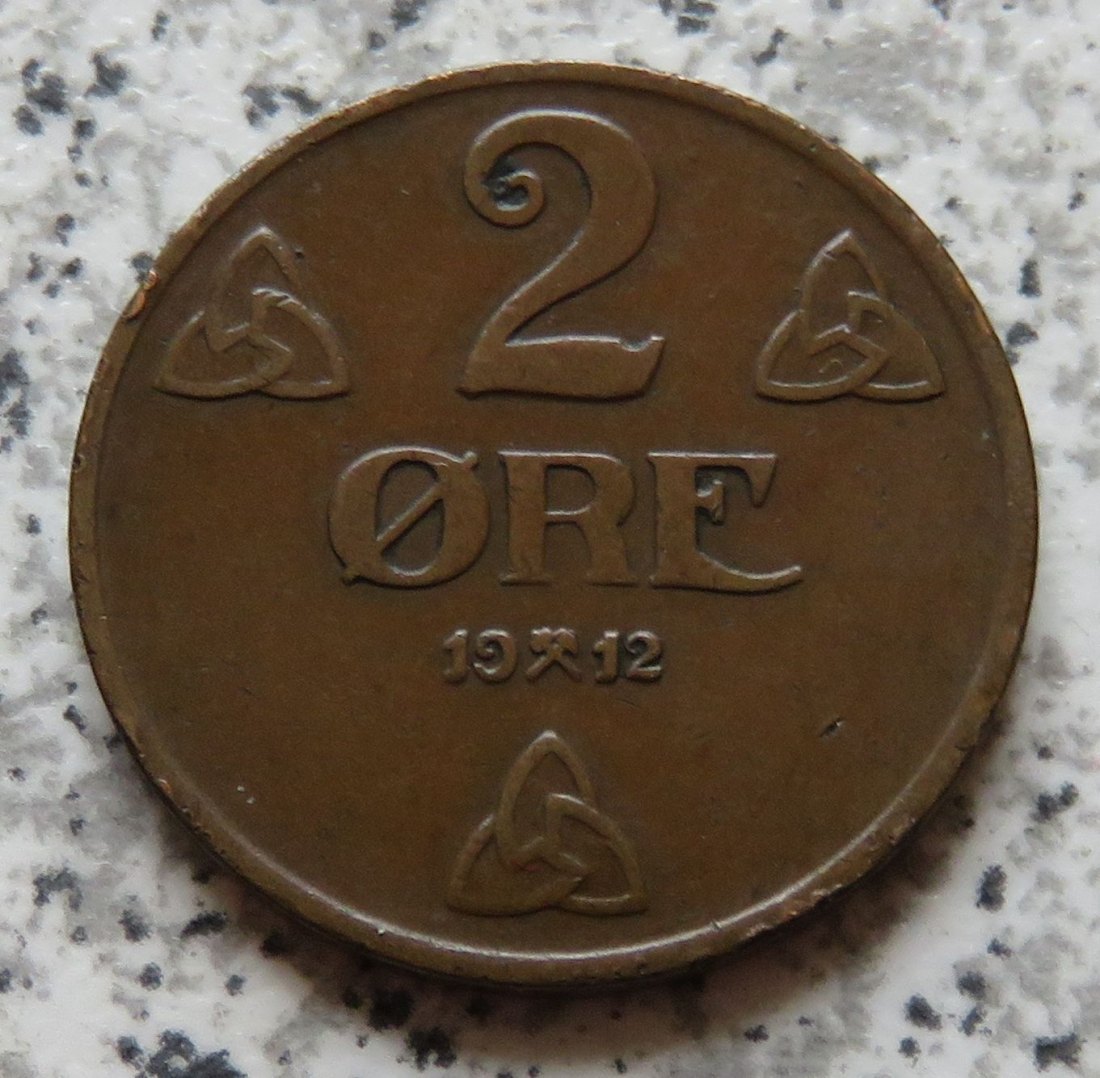  Norwegen 2 Öre 1912   