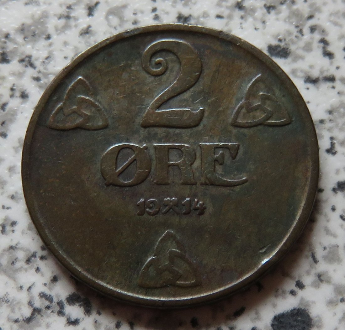  Norwegen 2 Öre 1914   