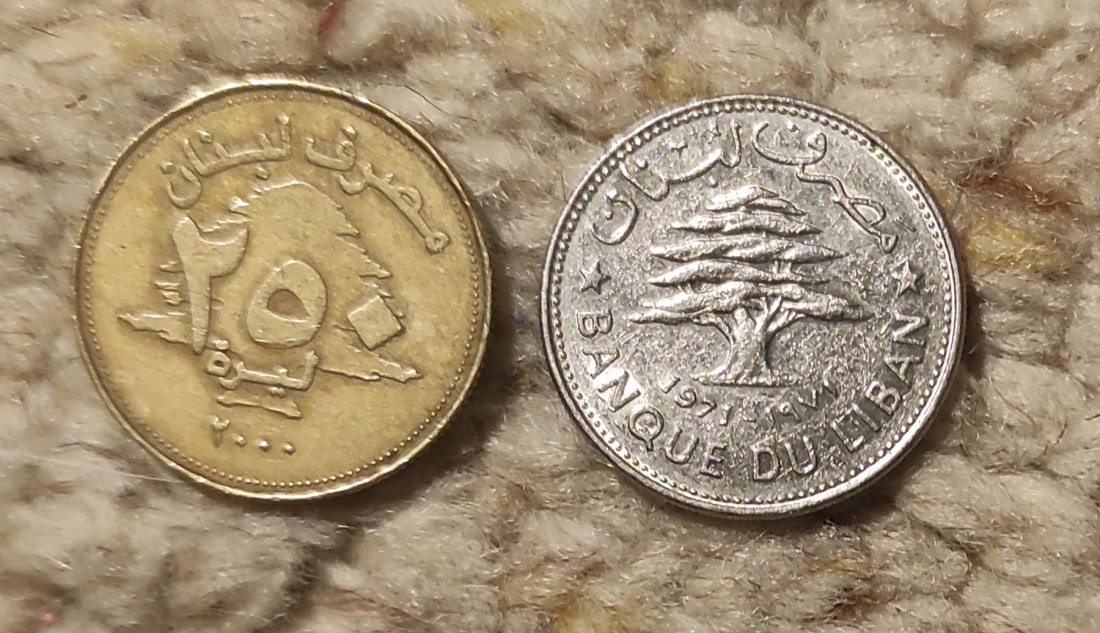  Set 286 Libanon 2 Münzen   