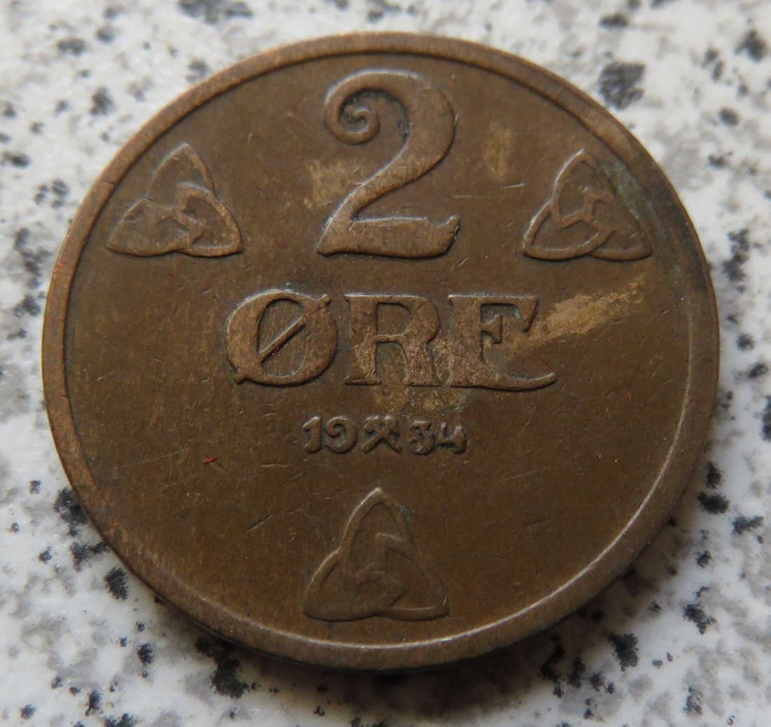  Norwegen 2 Öre 1934   