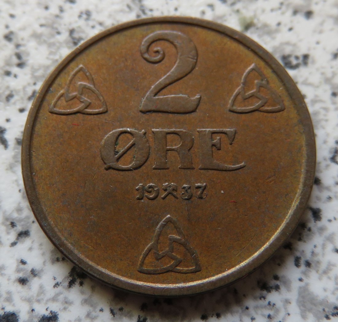  Norwegen 2 Öre 1937   
