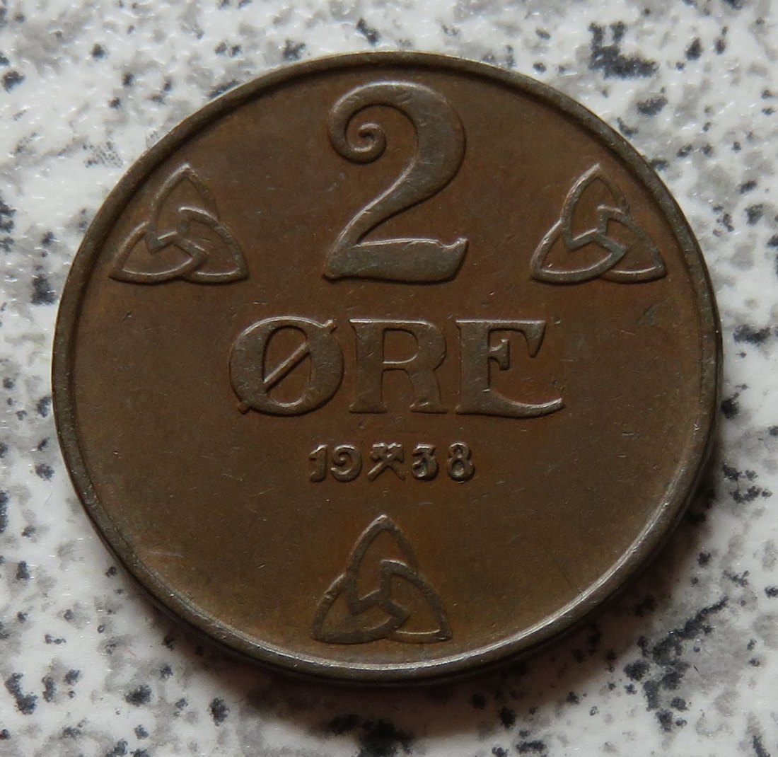  Norwegen 2 Öre 1938   