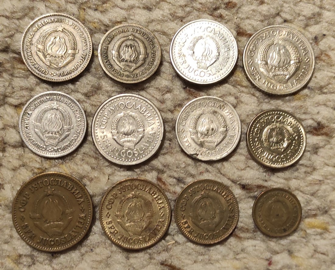  Set 065: Jugoslawien 12 verschiedene Münzen   