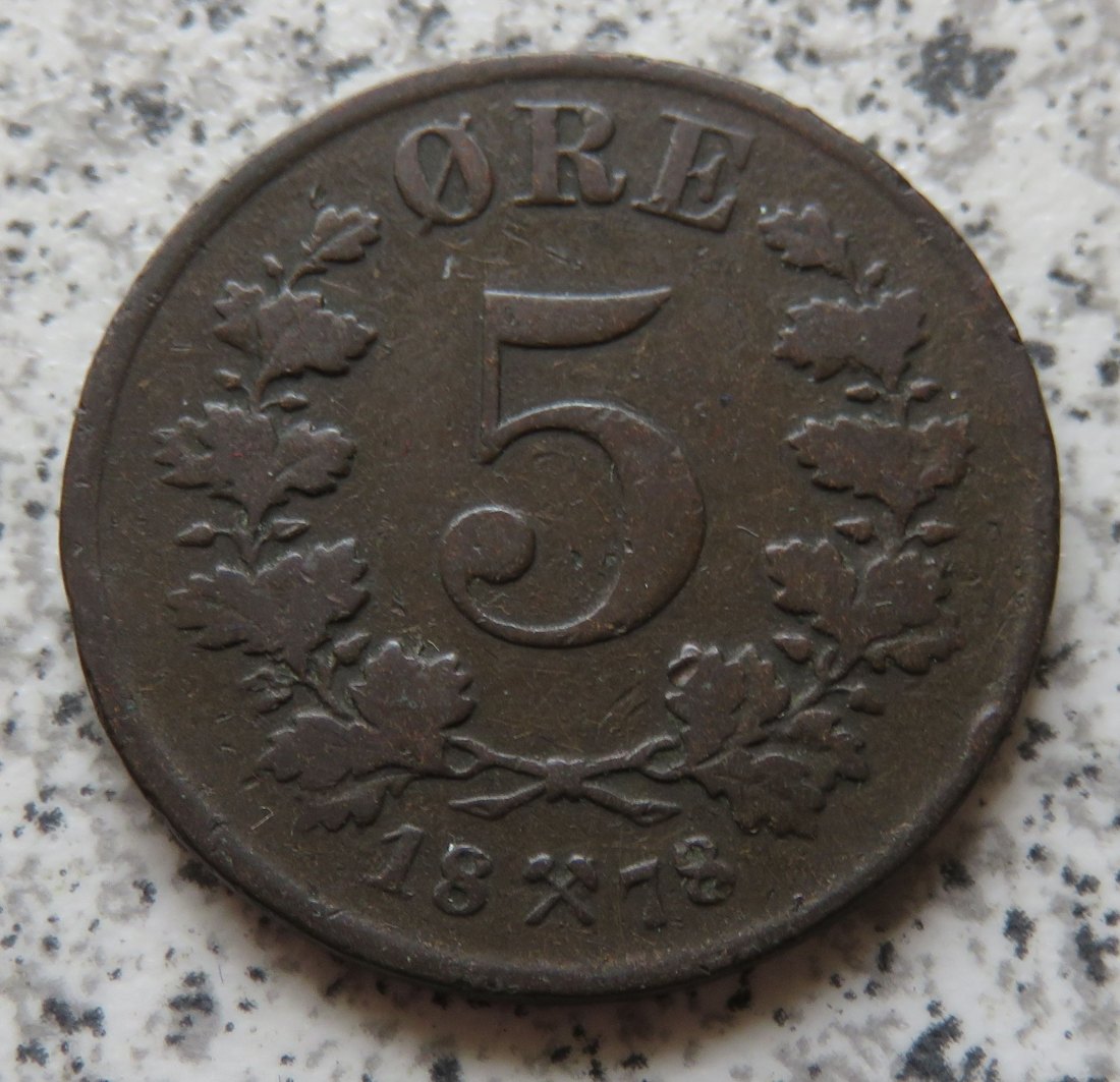  Norwegen 5 Öre 1878   