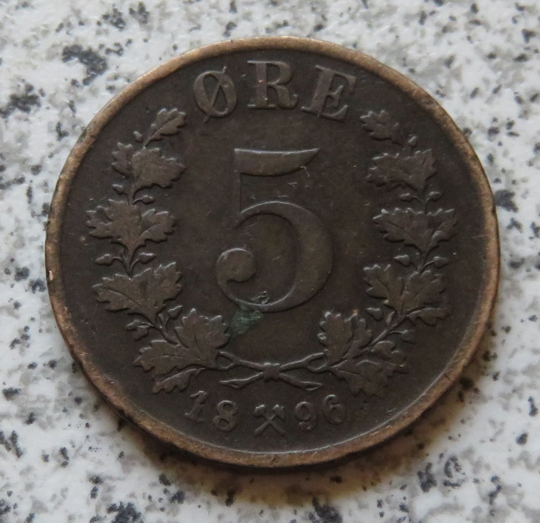  Norwegen 5 Öre 1896   