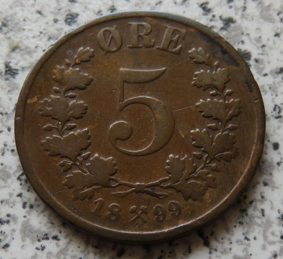  Norwegen 5 Öre 1899   