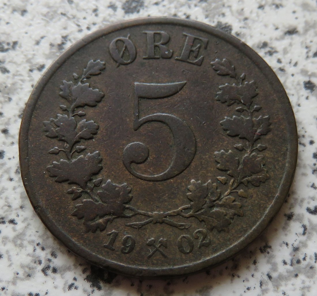  Norwegen 5 Öre 1902   