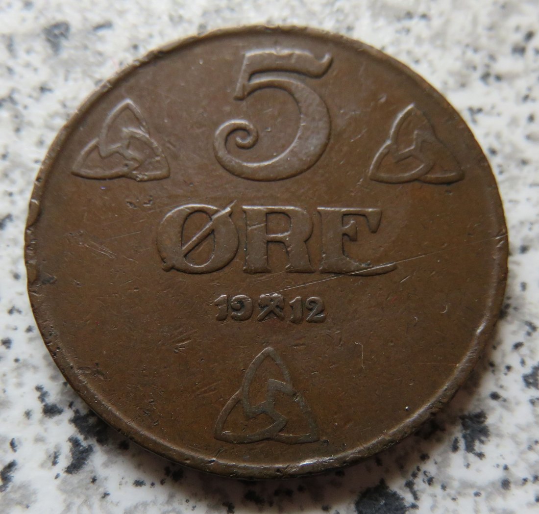  Norwegen 5 Öre 1912   
