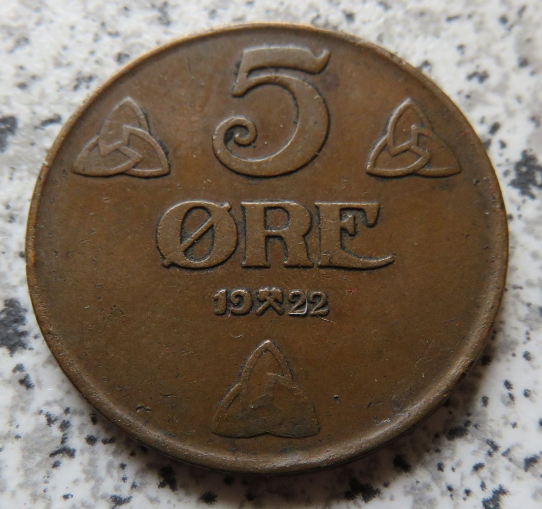  Norwegen 5 Öre 1922   