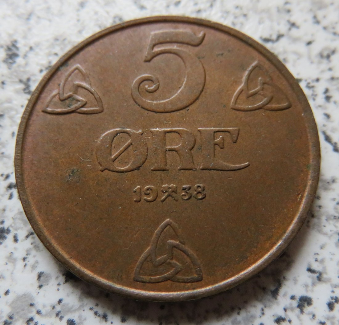  Norwegen 5 Öre 1938   