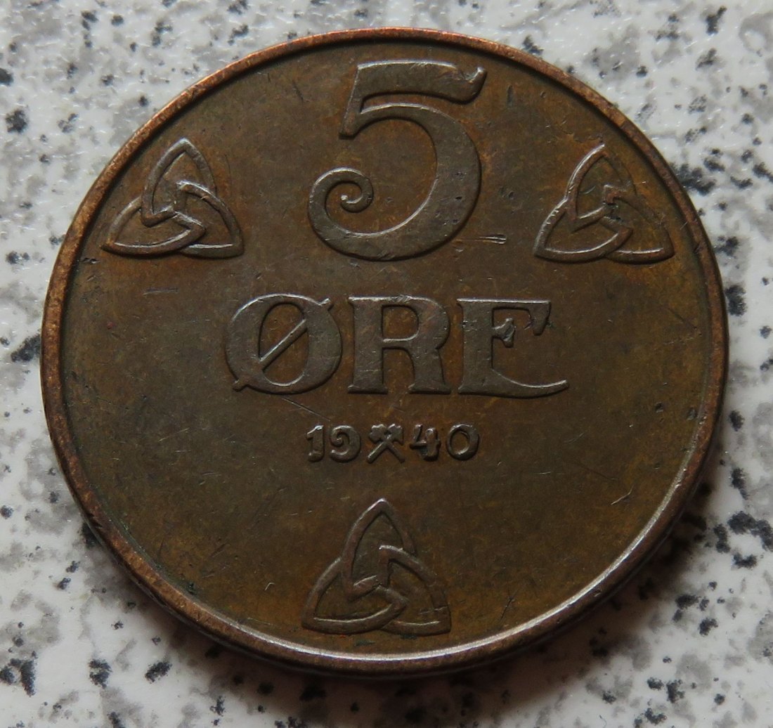  Norwegen 5 Öre 1940   