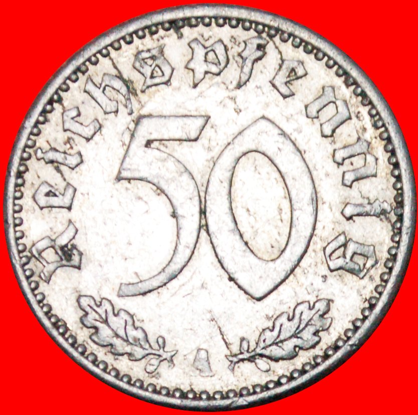  ⰏSWASTIKA 1939-1944:GERMANY★50 PFENNIGS 1941A! THIRD REICH 1933-1945★PRUSSIA★LOW START ★ NO RESERVE!   