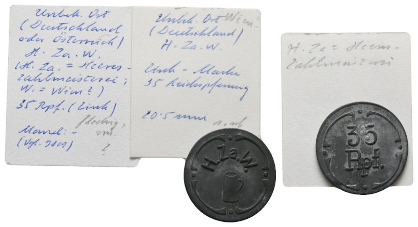  Deutschland oder Österreich, Notmünze, 35 Reichspfennig   