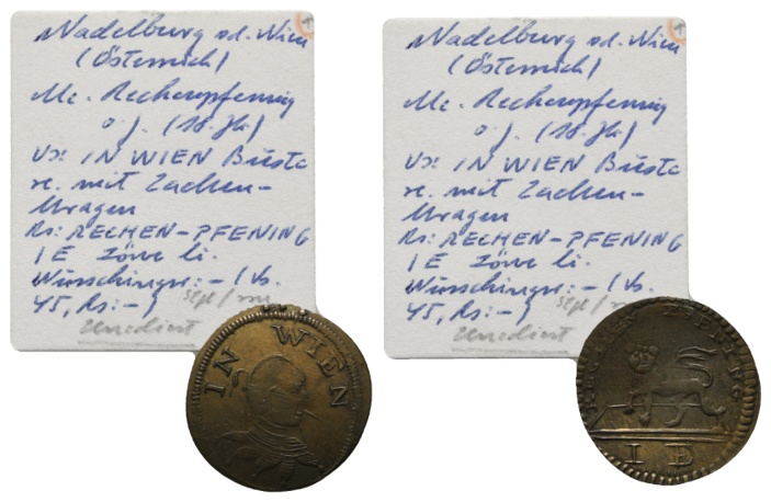  Nadelburg (Österreich), Notmünze, Rechenpfennig   