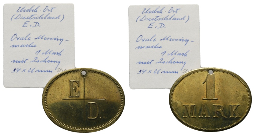  Deutschland, ovale Messingmarke   