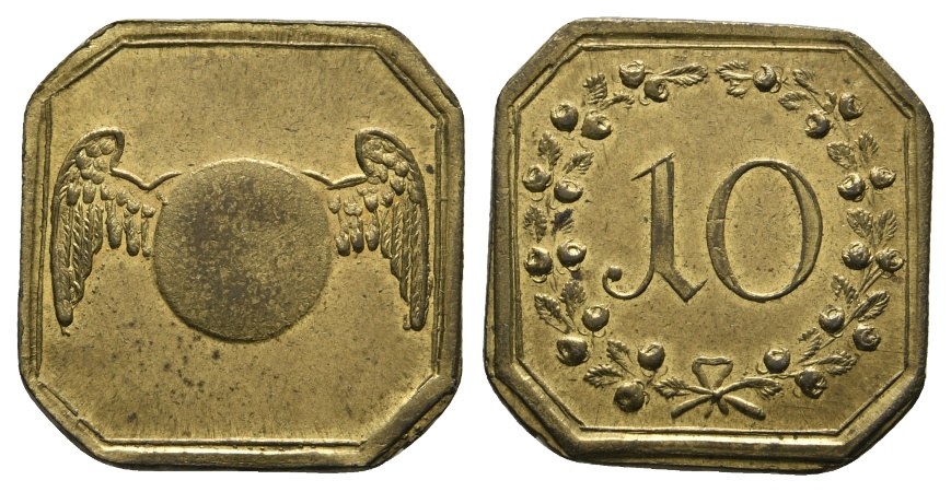  RDR, Kaiser Ferdinand Nordbahn, 10 Kreuzer (?) o.J.(um 1840), Messingmarke   