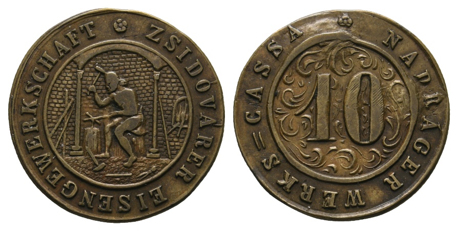  RDR, Nadrag (Temesvarer Banat), 10 Kreuzer o.J.(1848/1849), Werkskassa der Eisengewerkschaft   