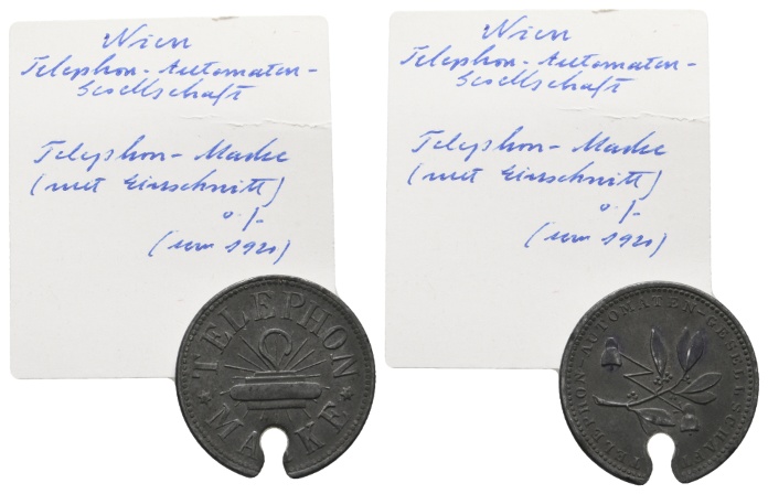  Wien Telephon Automaten - Gesellschaft, Telfonmarke o.J.(um 1921)   