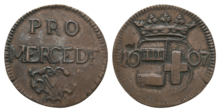  Kupfermünze 1607, Pro Mercede   