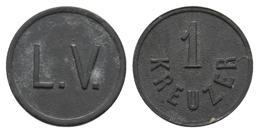  Österreich, Landwirtschaftlichen Versuchsstation (L.V.), 1 Kreuzer o.J. (Notgeld)   