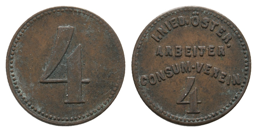 Österreich, Arbeiter Consum Verein; Notgeld, Kupfer   