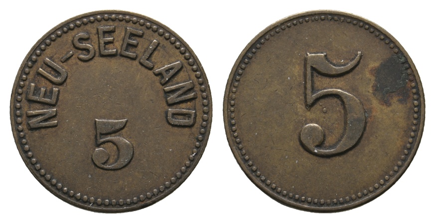  Neu-Seeland; Notgeld, Kupfer   
