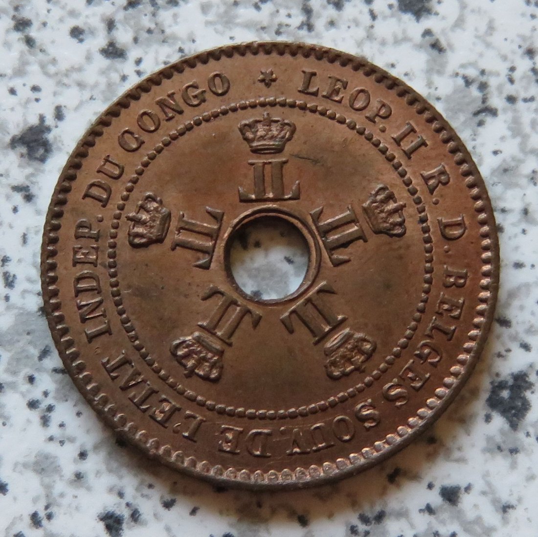  Belgisch Congo 2 Centimes 1888   