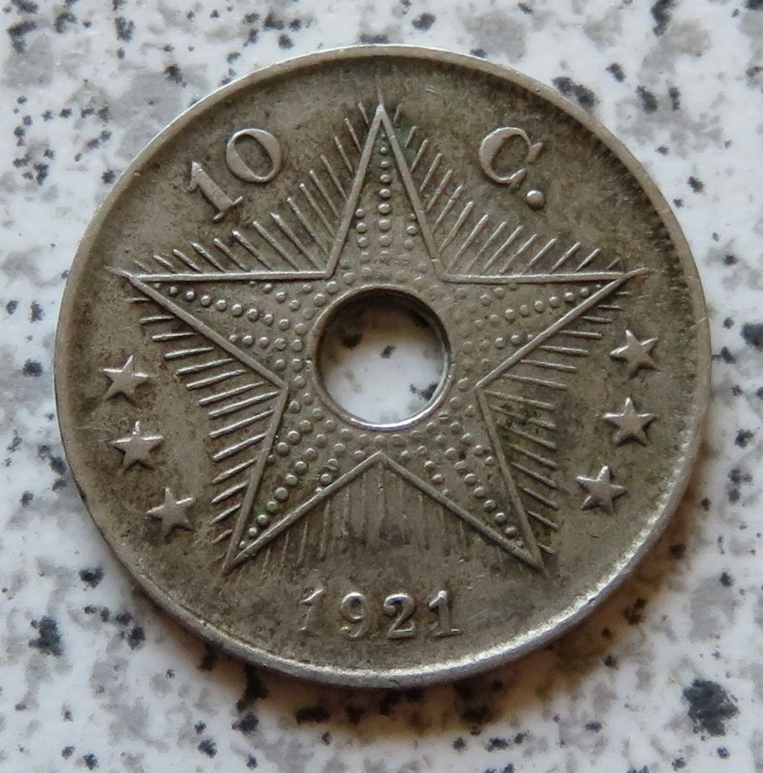  Belgisch Congo 10 Centimes 1921   