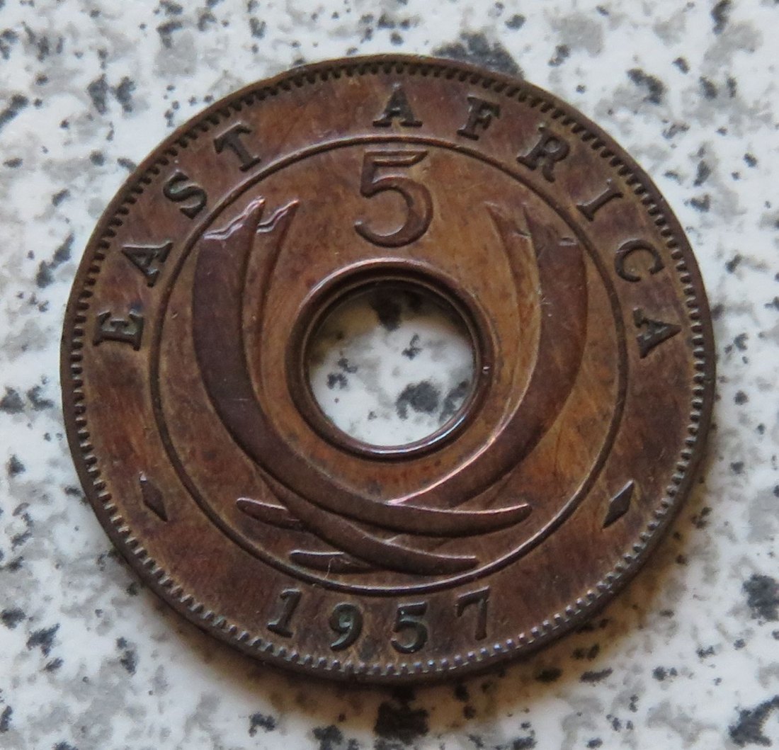  East Africa 5 Cents 1957 KN / Ostafrika 5 Cents 1957 KN   