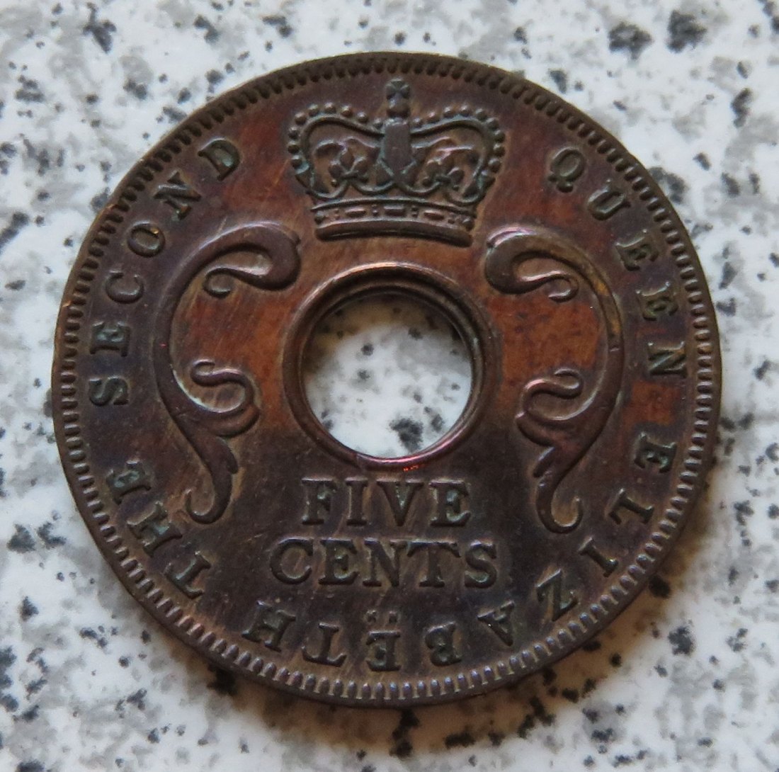  East Africa 5 Cents 1957 KN / Ostafrika 5 Cents 1957 KN   