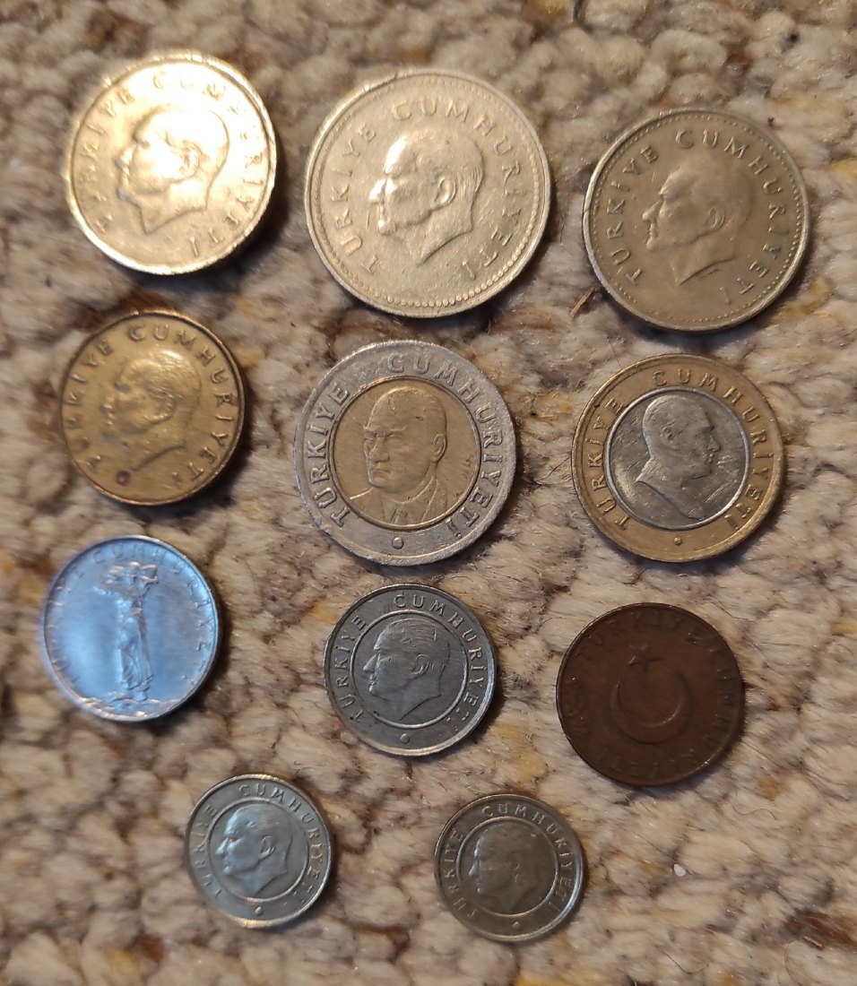  Set 16: Türkei 11 verschiedene Münzen   