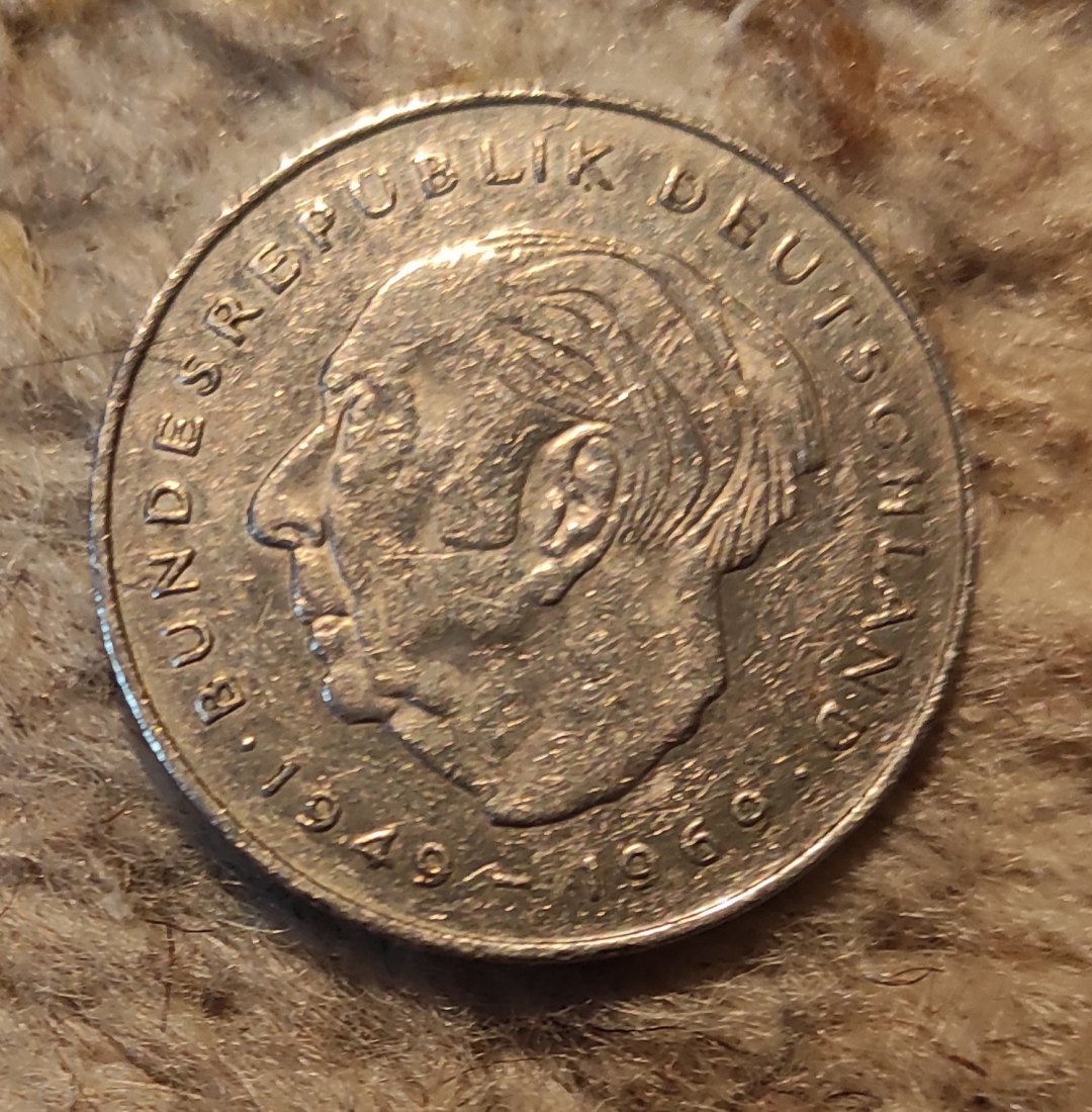  Deutschland 2 Mark 1986 F, Theodor Heuss   