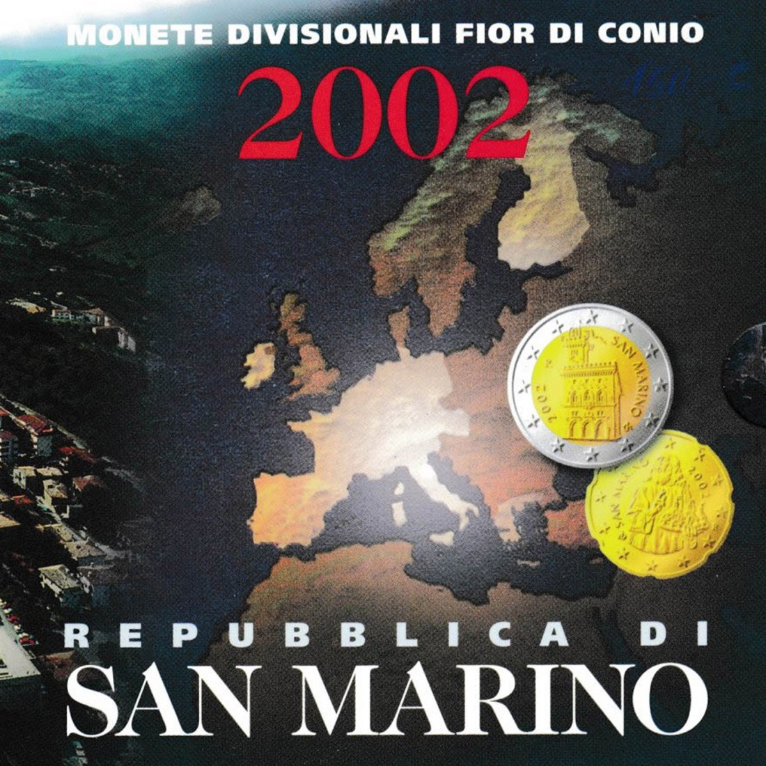  Offiz. KMS San Marino *Euroeinführung* 2002   