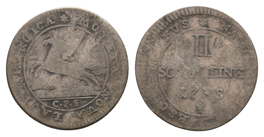  Altdeutschland; Lauenburg; Schilling 1738   