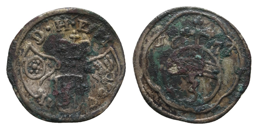  Altdeutschland; Mainz Bistum; Pfennig 1677   