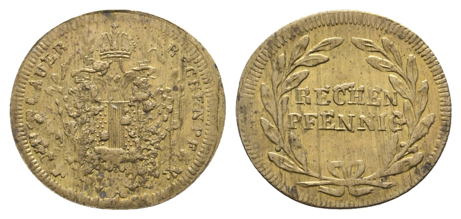  Altdeutschland; Rechenpfennig Nürnberg   