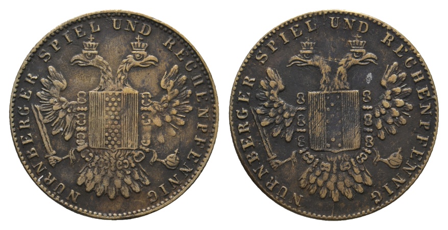  Altdeutschland; Rechenpfennig Nürnberg   