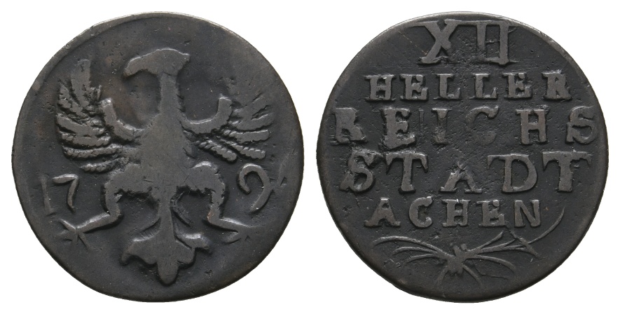  Altdeutschland; Aachen; Heller 1794   