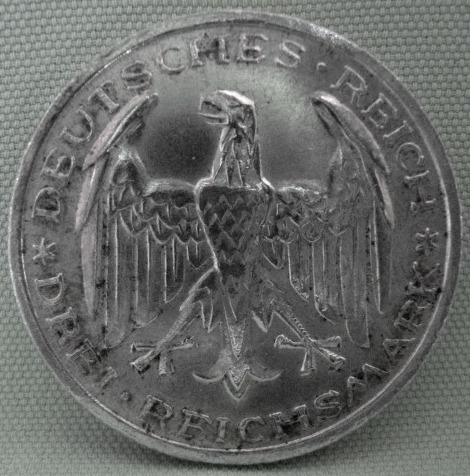  Weimar, 3 Mark 1927 A, Marburg, J 330   