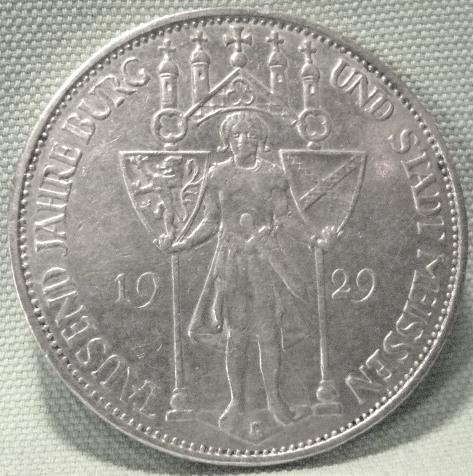  Weimar, 3 Mark 1929 E, Meissen, J 338   