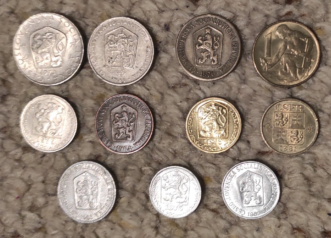  Set 59: Tschechoslowakei 11 verschiedene Münzen   